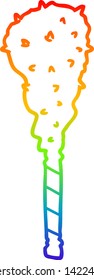dibujo de la línea de gradiente del arco iris de un club primitivo de dibujos animados