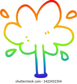Regenbogen-Farbverlauf-Zeichnung eines Cartoon-Wasserspindel