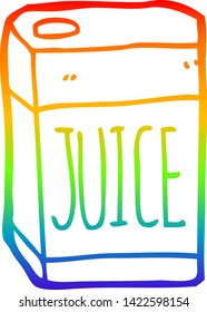 Regenbogengradientenzeichnung einer Cartoon-Saftbox