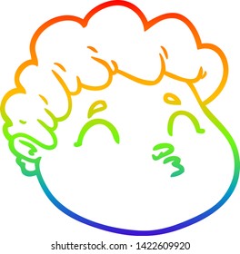 Regenbogengradientenzeichnung eines männlichen Cartoons