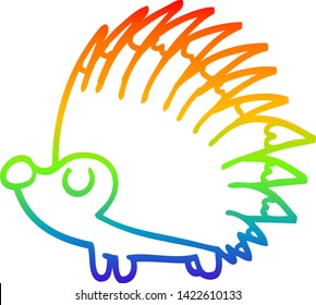 dibujo de una línea de gradiente de arcoiris de dibujos animados
