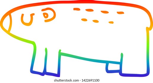 Regenbogengradientenzeichnung eines Eisbären
