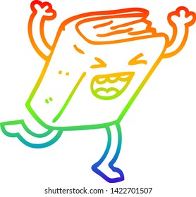 Regenbogengradientenzeichnung eines Cartoon-Tanzbuchs
