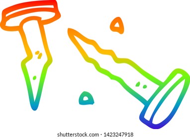 drawing rainbow line nail