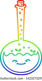 Regenbogengradientenzeichnung einer kartographischen chemischen Reaktion
