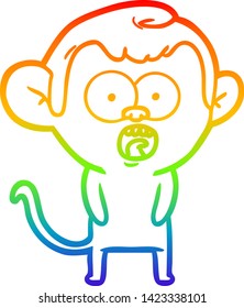 dibujo de una caricatura de un mono impactado