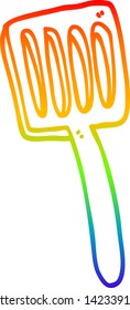 dibujo de una espátula de alimentos de dibujos animados