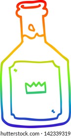 dibujo de una bebida alcohólica con degradado de arco iris