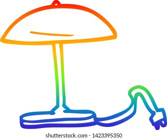 dibujo de una lámpara de escritorio de dibujos animados