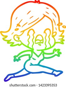 dibujo de una caricaturista llorando