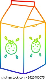 dibujo de una cartón de jugo de naranja de caricatura