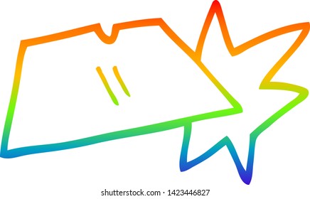 rainbow gradient line drawing of a cartoon work knife blades