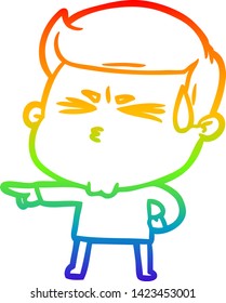 Regenbogen-Farbverlauf-Zeichnung eines Zeichentrickers Schwitzen