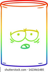 Regenbogengradientenzeichnung einer Cartoon-Öltrommel