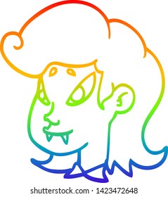 Regenbogengradientenzeichnung eines Cartoon Vampire