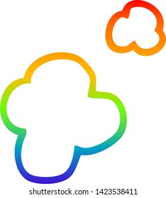 dibujo de la línea de gradiente del arco iris de una muestra de humo