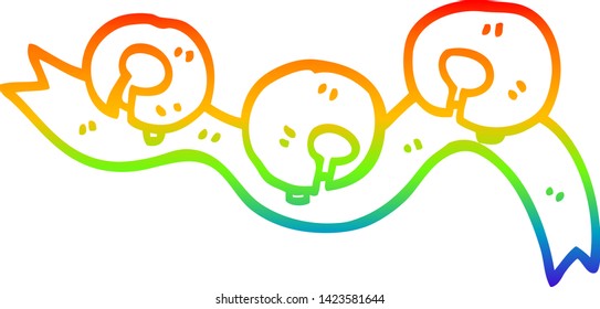 Regenbogen-Farbverlauf-Zeichnung einer Cartoon-Glocke