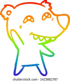 Regenbogengradientenzeichnung eines Karikaturenbären