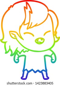 dibujo de una caricatura de una chica vampiresa riéndose