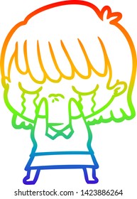dibujo de una caricaturista llorando