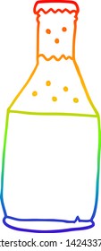 dibujo de una botella de cerveza con gradiente de arco iris