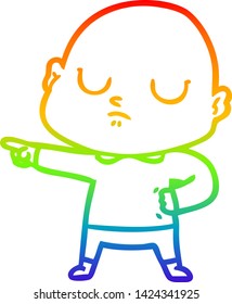 Regenbogen-Farbverlauf-Zeichnung eines Karikaturenkampfmannes