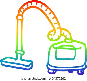 dibujo de la línea de gradiente de arco iris de un salto de vacío de dibujos animados