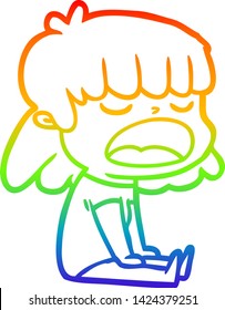 dibujo de una caricatura de una mujer hablando fuerte