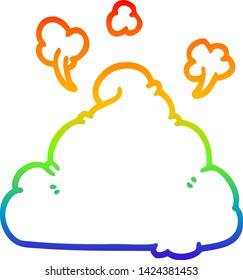 Regenbogen-Farbverlauf-Zeichnung eines Cartoons