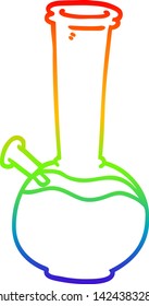 Regenbogengradientenzeichnung eines Cartoon-Bong