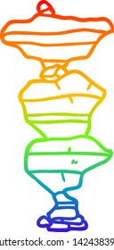 dibujo de una caricatura de piedras apiladas