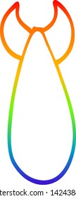 rainbow gradient line drawing of a cartoon atomic bomb