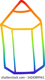 Regenbogengradientenzeichnung eines Cartoon-Farbstift