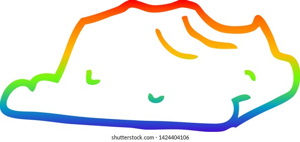 Regenbogengradientenzeichnung einer Cartoon-Butter