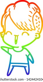 dibujo de una hipster feliz con dibujos de una caricatura