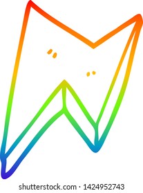 Regenbogengradientenzeichnung eines Cartoon-Feuerbolzen