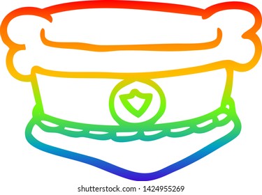 Regenbogengradientenzeichnung eines Cartoon-Feuerwehrmanns