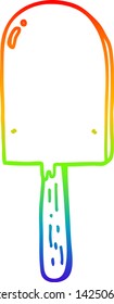 rainbow gradient line drawing of a cartoon lollipop
