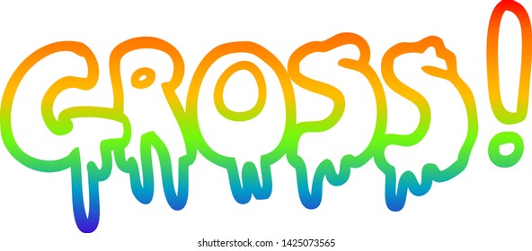Regenbogen-Farbverlauf-Zeichnung eines Cartoons