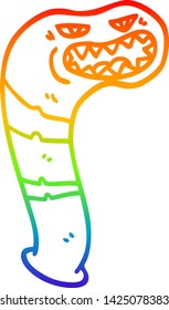 Regenbogen-Farbverlauf-Zeichnung einer Cartoon-Monster-Buche