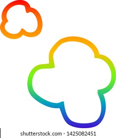 dibujo de la línea de gradiente del arco iris de una muestra de humo