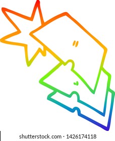 dibujo de la línea de gradiente del arco iris de una cuchilla de afeitar brillante