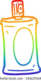 Regenbogen-Farbverlauf-Linie Zeichnung einer Cartoon Spray-Dose