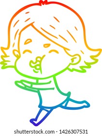 Regenbogengradientenzeichnung eines Cartoons
