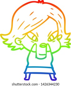 dibujo de una mujer estresada en una caricatura