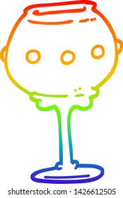 Regenbogen-Farbverlauf-Zeichnung einer Cartoon-Metall-Kugel