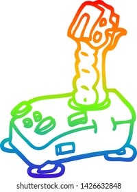 Regenbogengradientenzeichnung eines Cartoon-Joysticks
