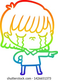 dibujo de una caricaturista llorando