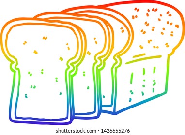 Regenbogen-Farbverlauf-Zeichnung eines Cartoons in Scheiben
