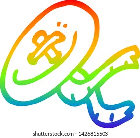Regenbogengradientenzeichnung eines Cartoons